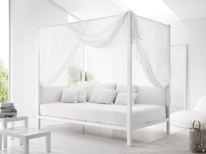 LERA WIND - Full size aluminium canopy bed _ Duomo Design